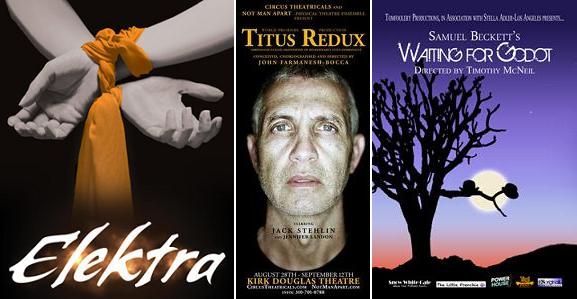 Post image for Theater Reviews: ELEKTRA (Getty Villa) / TITUS REDUX (Kirk Douglas Theater) / WAITING FOR GODOT (Stella Adler Theater)
