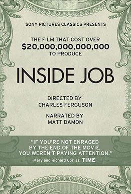 Post image for INSIDE JOB directed by Charles Ferguson – narrated by Matt Damon – Film Review
