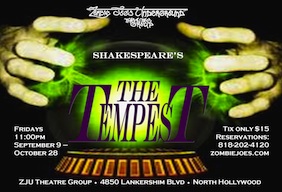 Post image for Los Angeles Theater Review: THE TEMPEST (Zombie Joe’s Underground Theater Group)
