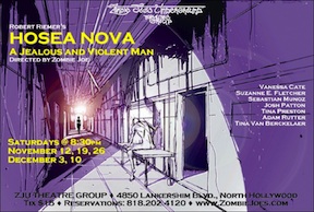 Post image for Los Angeles Theater Review: HOSEA NOVA: A JEALOUS AND VIOLENT MAN (Zombie Joe’s Underground)