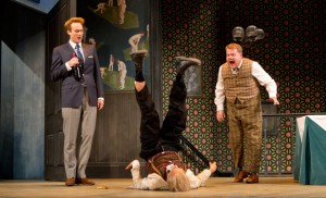 James Corden in National Theatre of Great Britain’s One Man Two Guvnors – on Broadway at the Music Box – review by Thomas Antoinne – photo by Joan Marcus