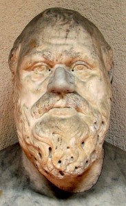A bust of Socrates
