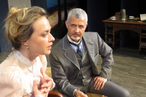 Heather Anne Prete (as Tekla) and Jack Stehlin (as Gustav) in CREDITORS.