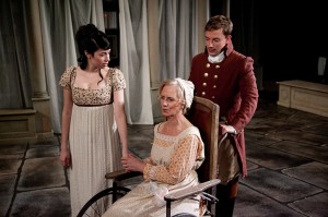Sarah Price, Annabel Armour and Greg Matthew Anderson in Remy Bumppo's production of NORTHANGER ABBEY.