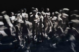 Scene from Nederland Dans Theater's CHAMBER. Choreography by Medhi Walerski, Music by Joby Talbot. Photo by Rahi Rezvani
