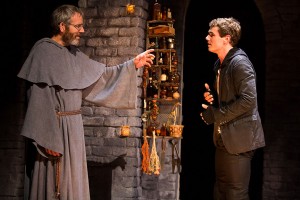 Stephen Bogardus as Friar Laurence and Jay Armstrong Johnson as Romeo in THE LAST GOODBYE at The Old Globe.
