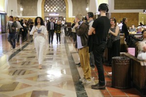 Scene from “Invisible Cities” by The Industry and L.A. Dance Project at Union Station
