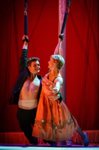 Andrew Durand (Tristan) and Patrycja Kujawska (Yseult) star as ill-fated lovers in the West Coast premiere of Kneehigh’s Tristan & Yseult.