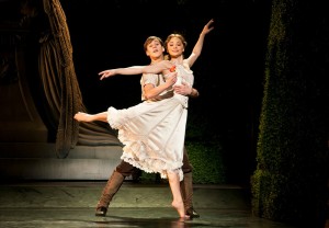 Dominic North and Hannah Vassallo in MATTHEW BOURNE'S SLEEPING BEAUTY - photo by Mikah Smillie