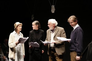 Eileen Atkins, Catherine Cusack, Trevor Cooper, and Ruairi Conaghan in Samuel Beckett's ALL THAT FALL, directed by Trevor Nunn, at 59E59 Theaters.