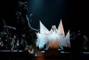 Ekaterina Sadovnikova as Nannetta (disguised as the Fairy Queen) in the final scene of LA Opera's FALSTAFF.