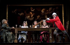 Joanna Glushak, Lauren Worsham, Bryce Pinkham, Lisa O'Hare and Jefferson Mays in A Gentleman's Guide to Love and Murder at the Walter Kerr Theater.