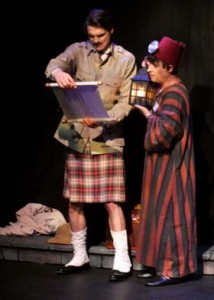 'Lord Edgar' (Matthew Floyd Miller) and 'Alcazar' (Jamie Torcellini) in The Mystery of Irma Vep at the Falcon Theatre.