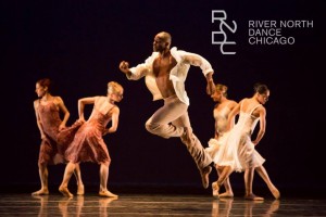 Melanie Hortin, Olivia Laine Rehrman, Deek Buckins, Hayley Meier and Jessica Wolfrum in Frank Chaves' EVA, part of River North Dance Company’s Fall Engagement, AUTUMN PASSIONS at the Harris Theater.