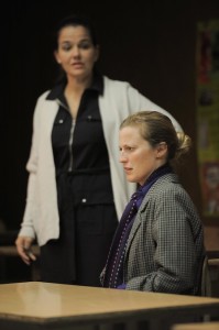 Paula Cale Lisby (background) and Vonessa Martin in Furious Theatre Company's production of GIDION'S KNOT.