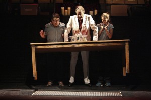 Spirits aren't the only things that get raised when audience members and Todd Robbins play with a Ouija board in the Geffen Playhouse production of Play Dead, created by magicians Robbins & Teller.