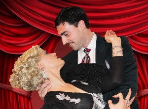 Cat Hermes as Marion Davies and Rob Ibanez as Clark Gable