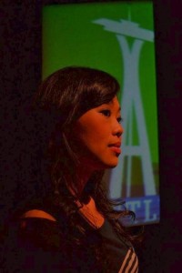 Sandy Yu in 'Dallas Non-Stop,' a Playwrights' Arena production at Atwater Village Theatre.