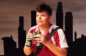 Karen Anzoategui in “¡Ser!” presented by the Latino Theater Company at the Los Angeles Theatre Center.