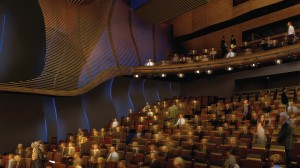 Artist's rendering of the Bram Goldsmith Theater at The Wallis Annenberg Performing Arts Center.