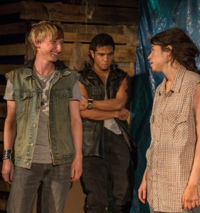 Danny Luwe, Kevin Matthew Reyes and Sarah Price in SOLSTICE at A Red Orchid Theatre