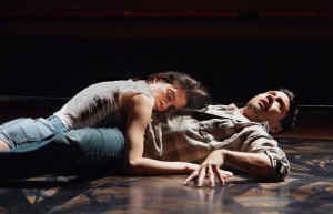 Paula Christensen and Justin Huen in Boston Court's production of "Se Llama Cristina."