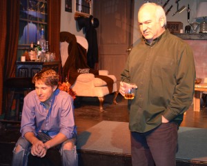 Jesse Welch and Jay Antonos in “The Lake House Project” by Stages Of Gray Theatre Company at the Hudson Guild Theatre