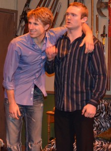 Jesse Welch and Robert Sherry in “The Lake House Project” by Stages Of Gray Theatre Company at the Hudson Guild Theatre