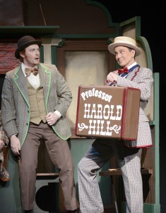 Brian Vickery and Davis Gaines as Harold Hill in Musical Theatre West's THE MUSIC MAN.