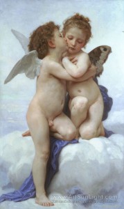 'Cupid and Psyche as Children' by William-Adolphe Bouguereau (1890)