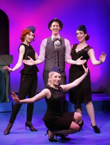 Erin Maguire, John Thomas Fischer, Gretchen Wylder and Dana Wilson in a scene from TIL DIVORCE DO US PART, the original musical comedy revue at the DR2 Theatre.