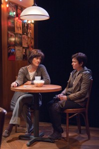Elizabeth Ledo (right) as Rachel Hardeman and Janet Ulrich Brooks as Zelda Kahn, both brilliant evolutionary biologists who spar over differing views on evolution, feminism and generational divides in modern America in TimeLine Theatre's production of THE HOW AND THE WHY by Sarah Treem, directed by Keira Fromm, presented at TimeLine Theatre.