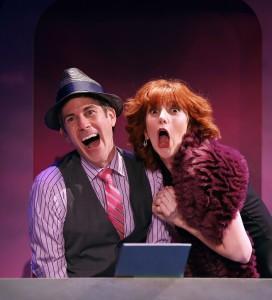 John Thomas Fischer and Erin Maguire in a scene from TIL DIVORCE DO US PART, the original musical comedy revue at the DR2 Theatre.