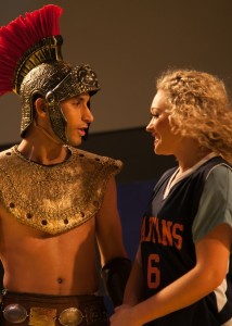 Robert Wallace and Devon Hadsell in LYSISTRATA JONES at the Chance Theater in Anaheim.