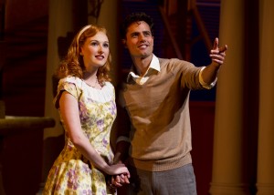David Burnham and Erin Mackey in South Coast Repertory's 2014 production of The Light in the Piazza, book by Craig Lucas, music and lyrics by Adam Guettel.