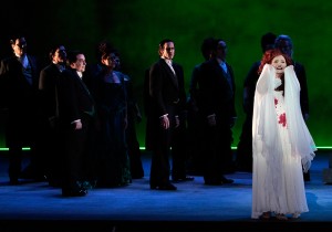 Albina Shagimuratova as Lucia (with ensemble) in LA Opera's LUCIA DI LAMMERMOOR.