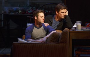 Bobby Steggert and Frederick Weller in a scene from Terrence McNally's MOTHERS AND SONS on Broadway.