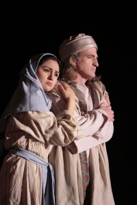 Cassandra Zoe Velasco and Matthew O'Neill in LA Opera's JONAH AND THE WHALE.
