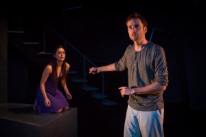 Christina Lind and Richard Saudek in OYL Theater Company's production of STOCKHOLM.