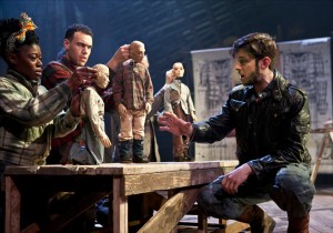 David Ricardo Pearce and ensemble in “A Midsummer Night’s Dream” by Bristol Old Vic & Handspring Puppet Company.