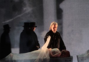 James Creswell as Raimondo with Albina Shagimuratova as Lucia in LA Opera's LUCIA DI LAMMERMOOR.