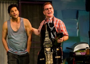 Jeffrey Jones and Steve Gunderson in San Diego REP’s production of DETROIT by Lisa D’Amour, directed by Sam Woodhouse.
