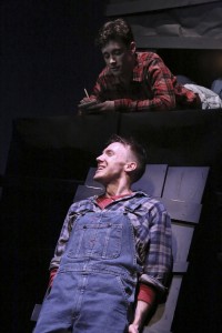 Josey McCoy (top) and Mark Whitten (below) star in the LA MIRADA THEATRE FOR THE PERFORMING ARTS production of FLOYD COLLINS, directed by Richard Israel .