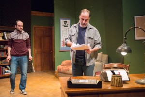 Keith Neagle (Martin) and Tom Hickey (Leonard) in Haven Theatre Company’s production of SEMINAR at Theater Wit.