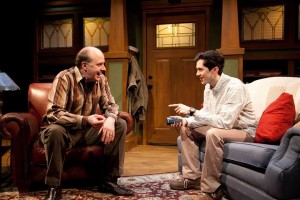 Mick Weber and Jordan Brodess in American Blues Theater's production of AMERICAN MYTH.