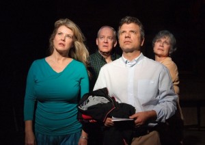 Pippa Hinchley, David Hunt Stafford, Chet Grissom and Wendy Radford in GOD ONLY KNOWS at Theatre 40.