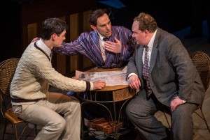 Robert Lenzi, Andrew Rothenberg and Michael Aaron Lindner in Chicago Shakespeare Theater’s production of ROAD SHOW, directed by Gary Griffin.