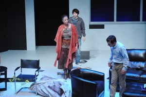 Roma Maffia, Tyler Bremer, Brian Mulligan in Cal Rep's production of Edawrd Albee's THE GOAT.