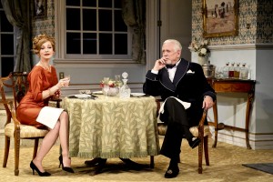 Sharon Lawrence and Bruce Davison in in Noël Coward’s A SONG AT TWILIGHT at Pasadena Playhouse.