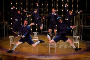 Top Row (l to r) William Corkery, Dylan Mulvaney, Dave Thomas Brown, Jacob Caltrider. Bottom Row - Charles Evans, Jr., and Christopher Ruetten in SPRING AWAKENING at Cygnet Theatre in San Diego.